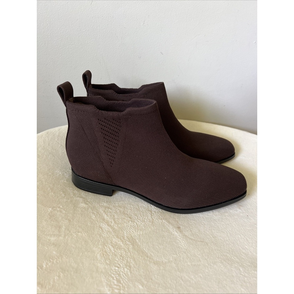 VIVAIA Square-Toe Slip-On Chelsea Boots (Ryan Slip-On) Dark Chocolate Brown 39.5
